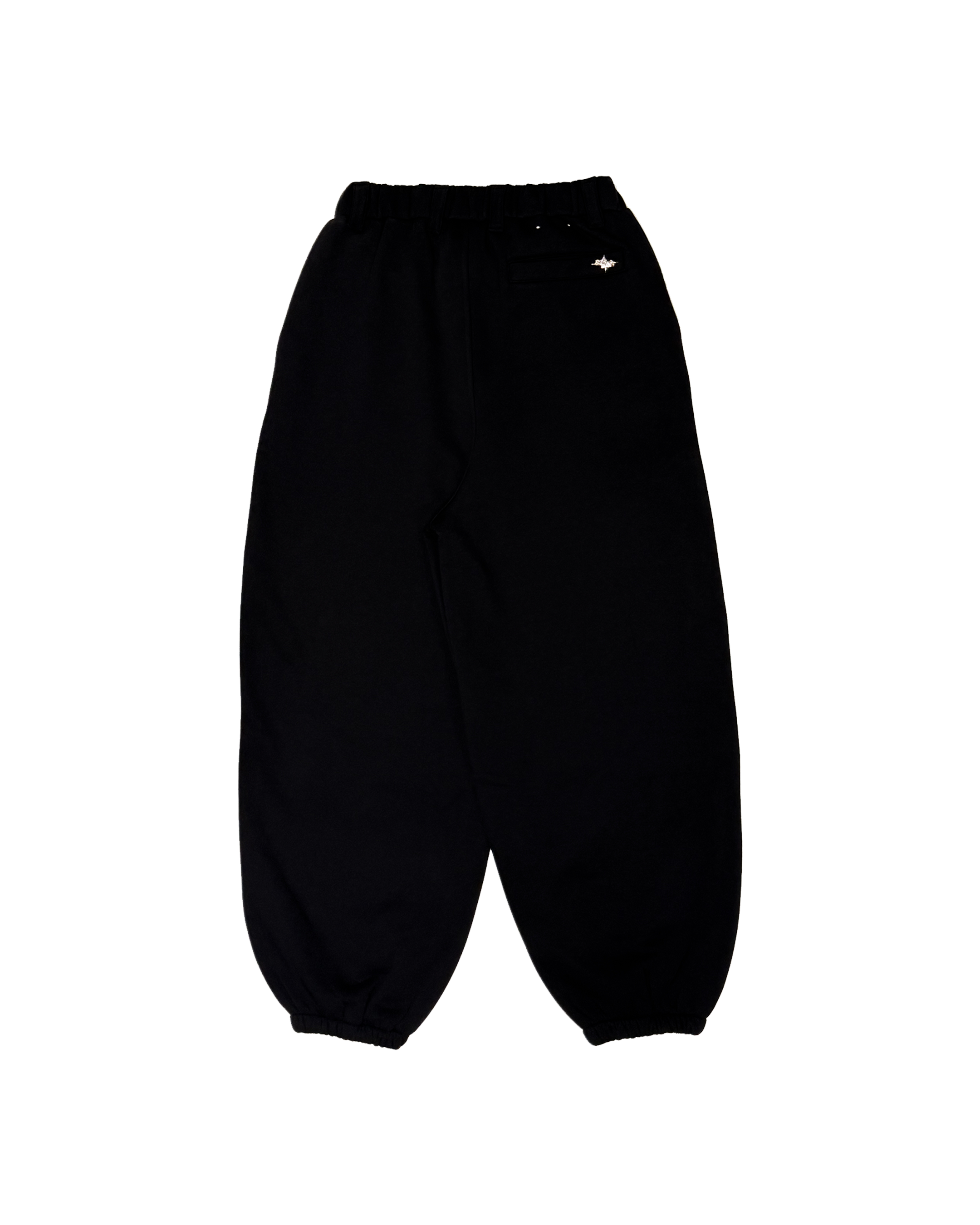 black baggy sweatpants