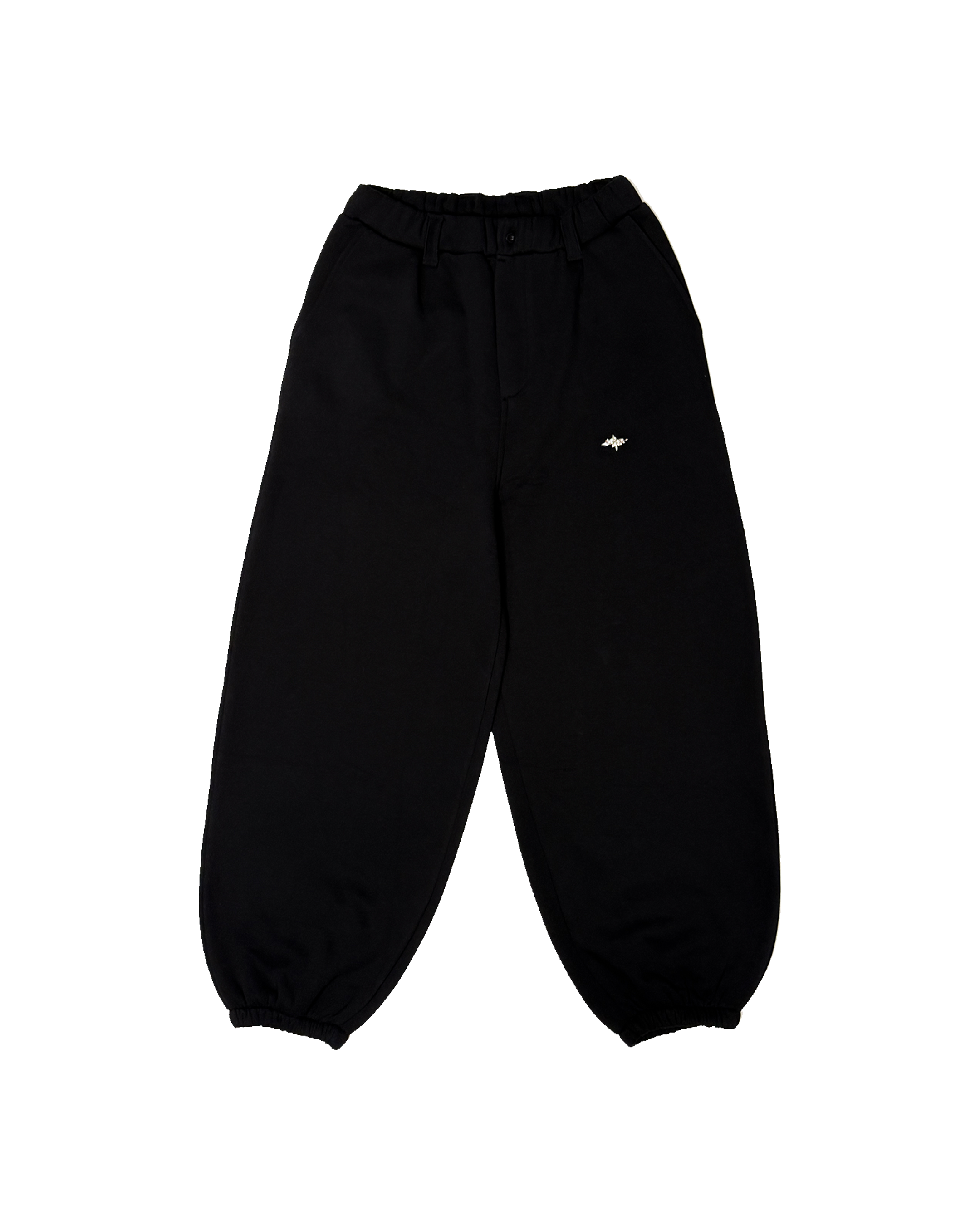 black baggy sweatpants