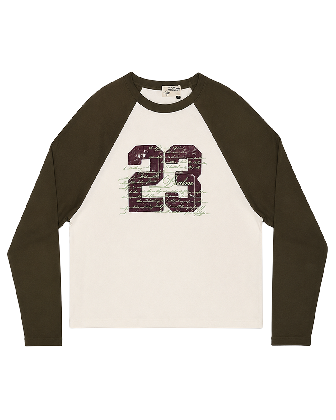 psalm 23 - raglan cream green
