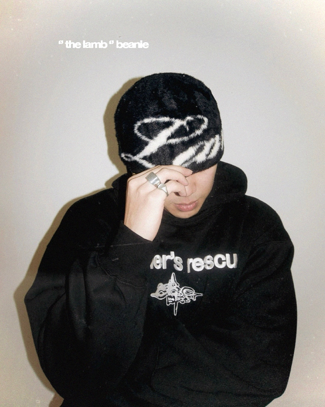 the lamb faux mink beanie