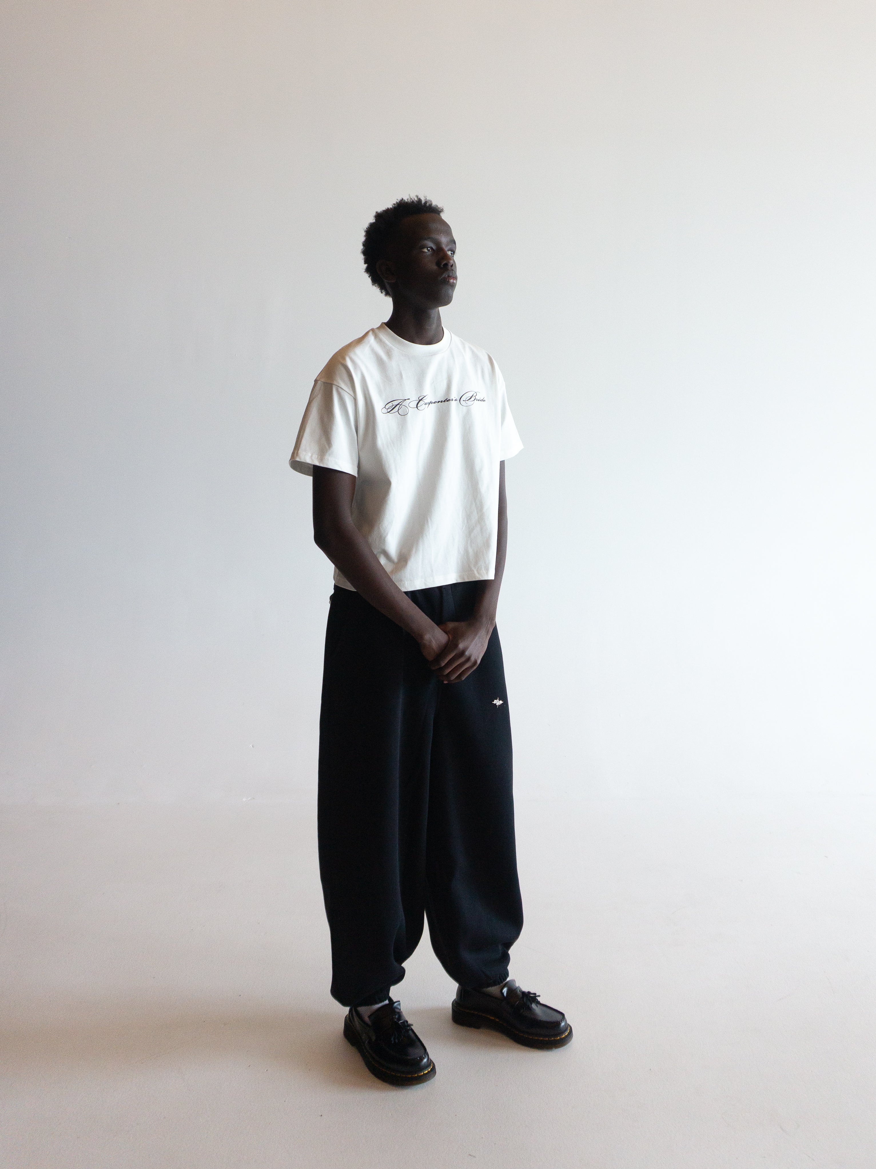 black baggy sweatpants