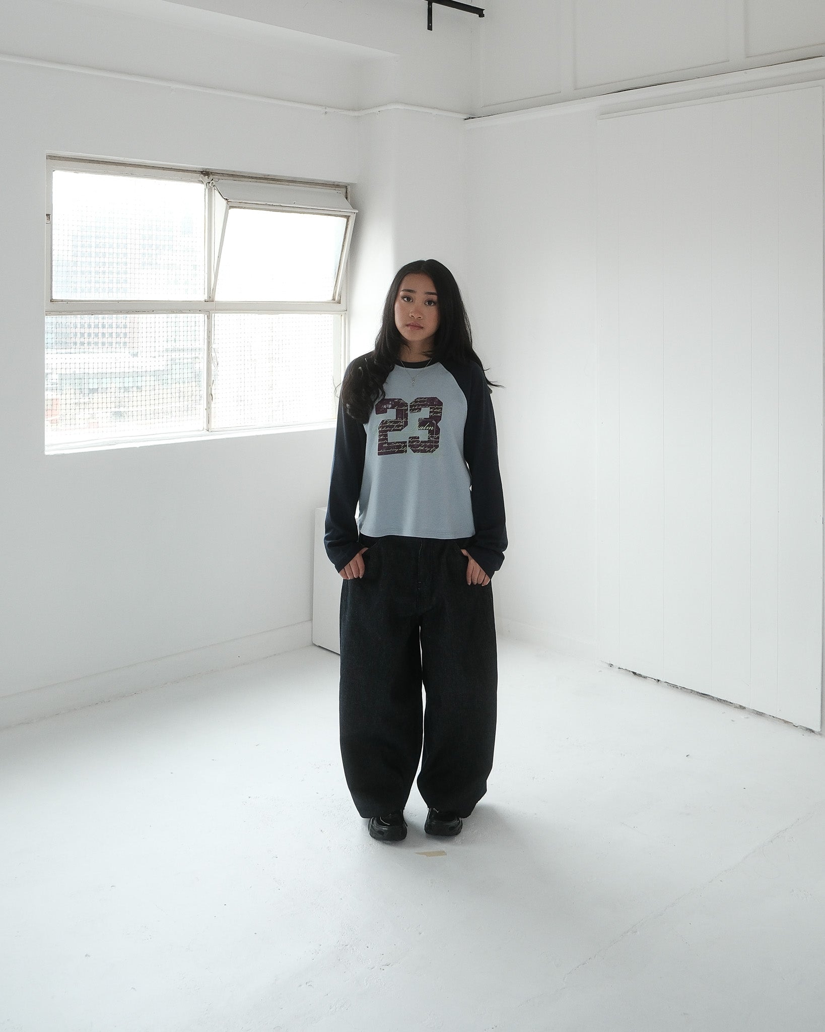 psalm 23 - raglan blue