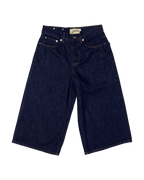 blue jean jorts capri