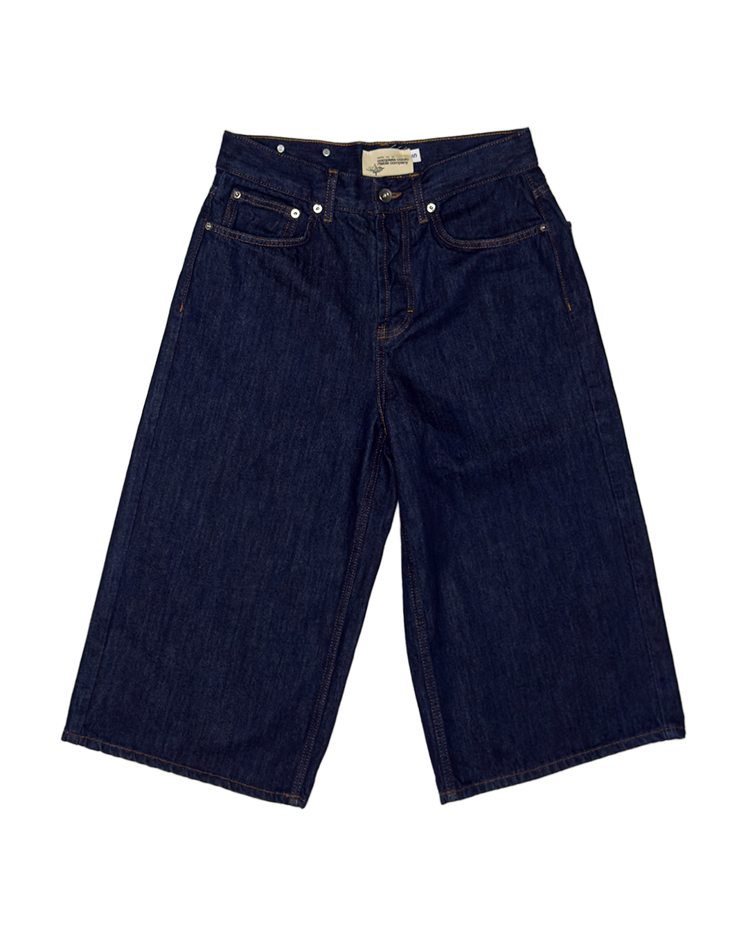 blue jean jorts capri