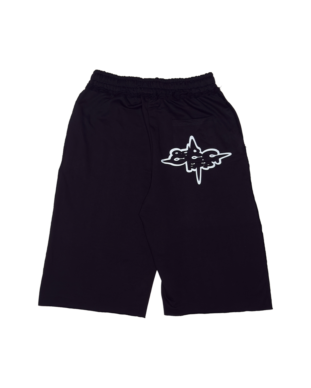 baggy raw hem jorts